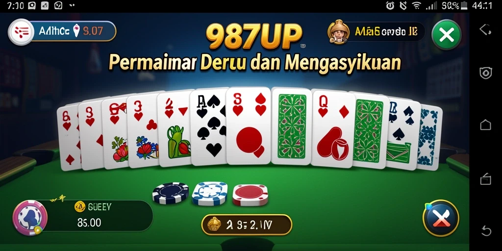 Screenshot permainan Domino di 987UP menampilkan aksi seru dan grafis yang menarik.