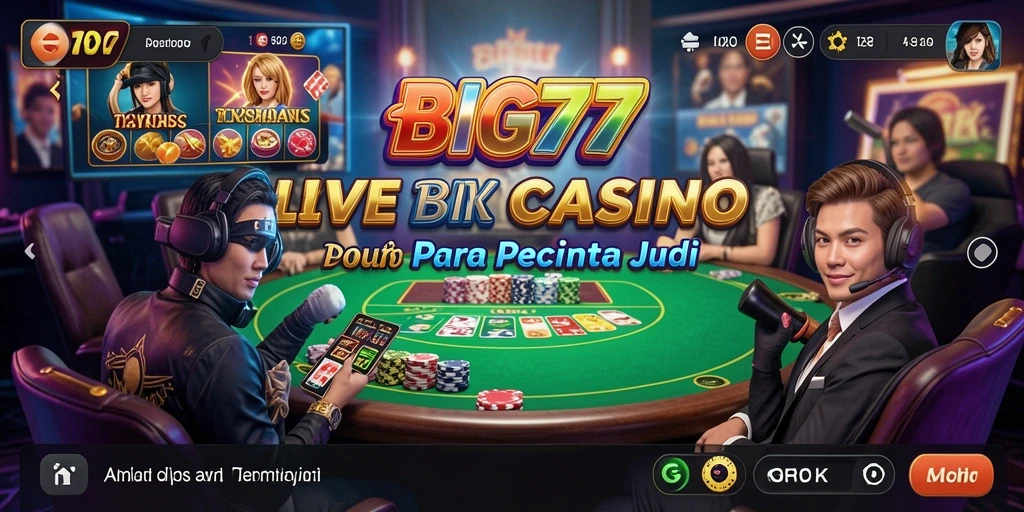 Tampilan menawan gameplay Live Casino di BIG77.