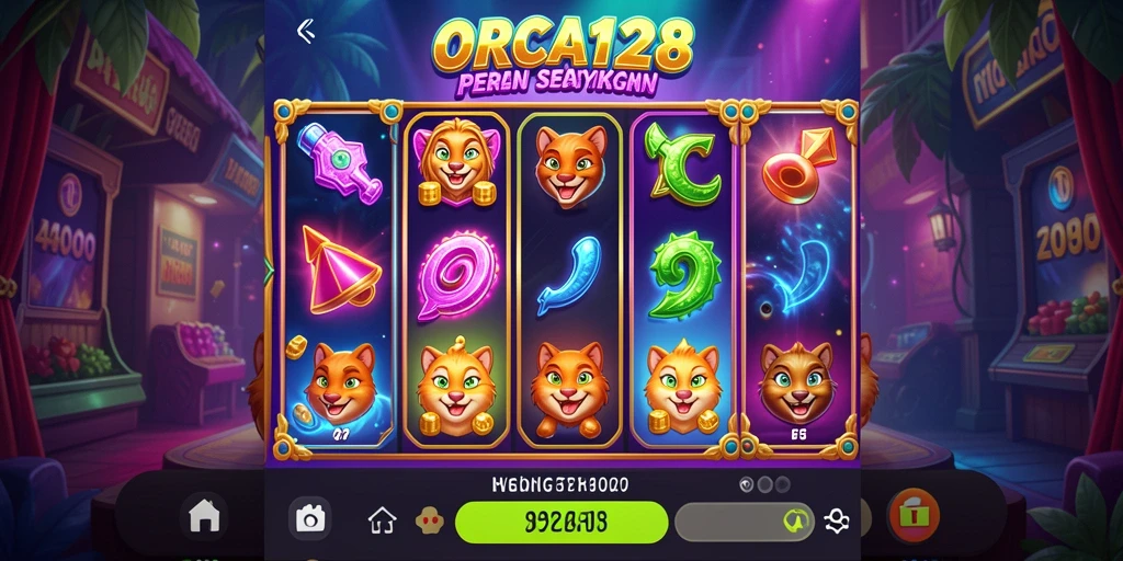 Tampilan gameplay ORCA128 yang menarik dengan berbagai tema Slot.