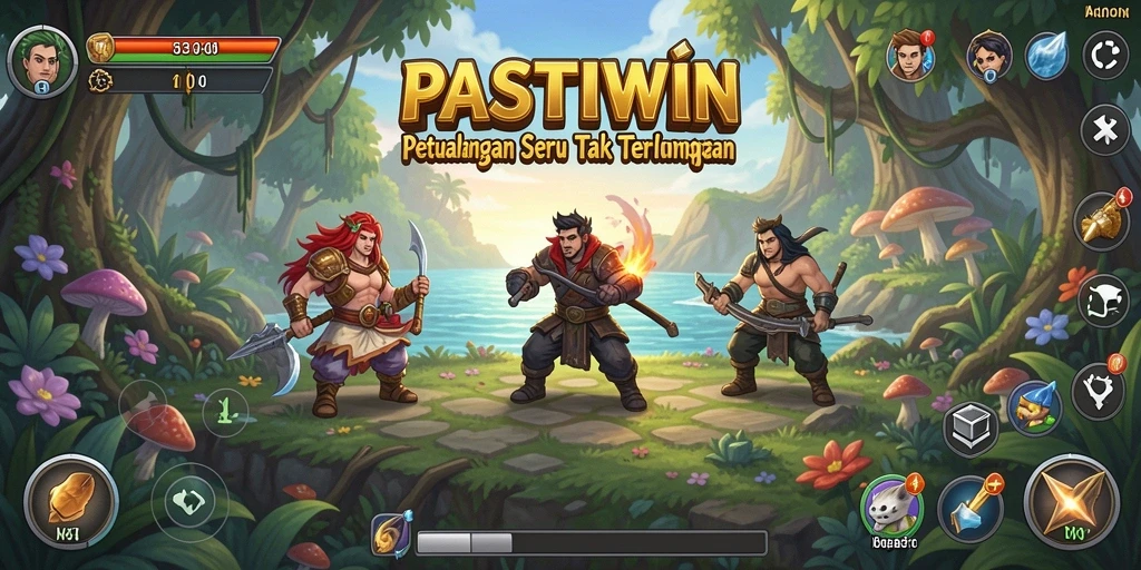 Screenshot gameplay PASTIWIN menampilkan aksi petualangan yang mendebarkan.